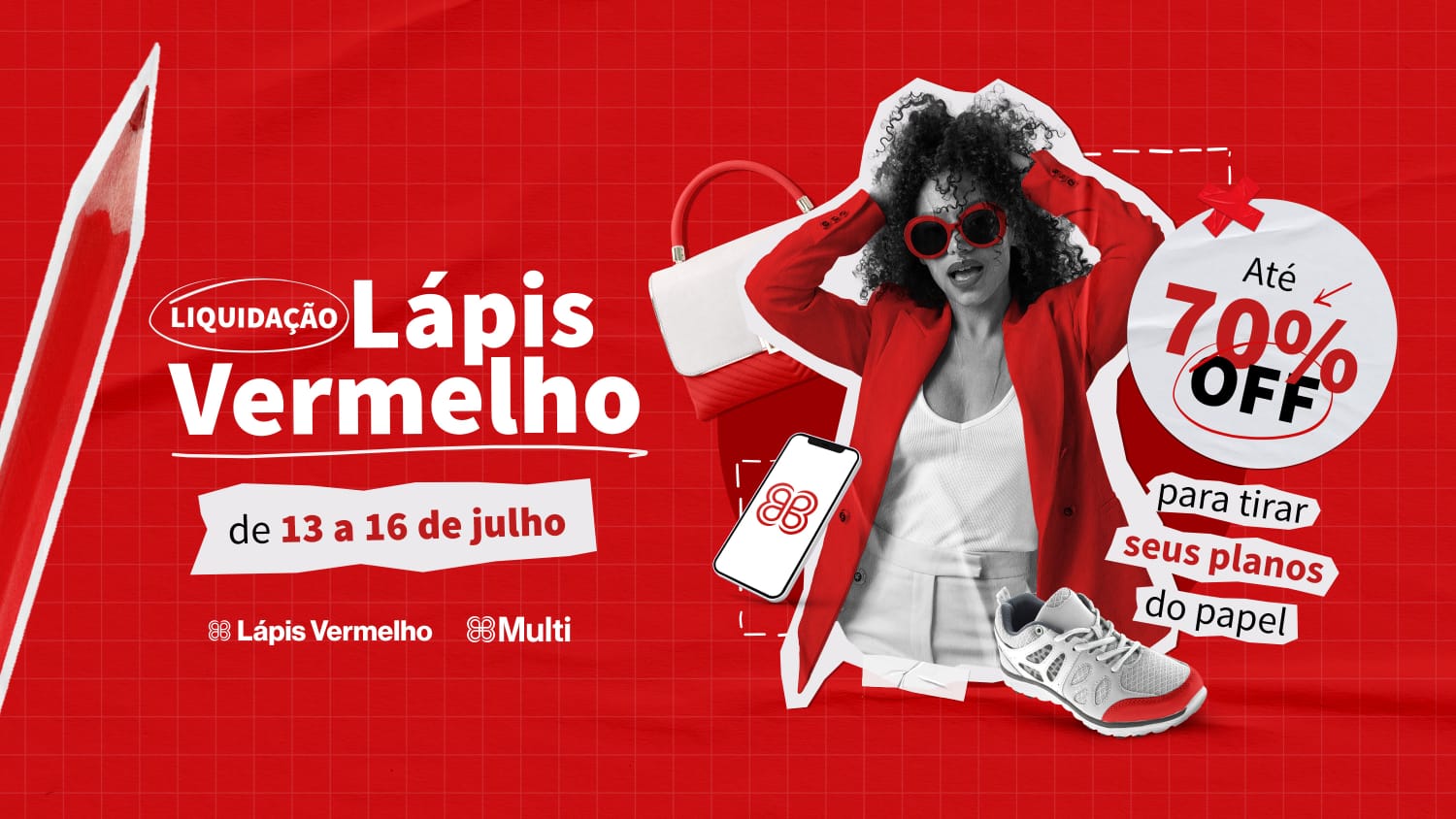 Liquidação Lápis Vermelho começa nesta quinta (13) no Shopping Anália  Franco com descontos até 70% off - Pega essa novidade