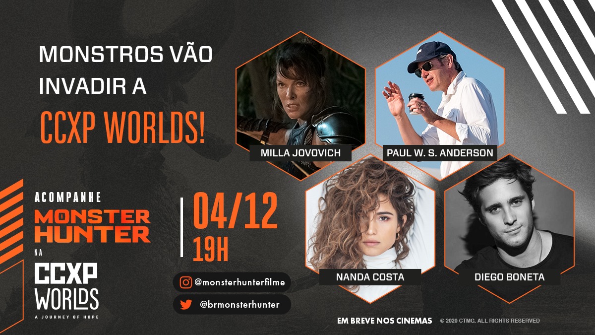 Elenco de Monster Hunter é confirmado na CCXP Worlds