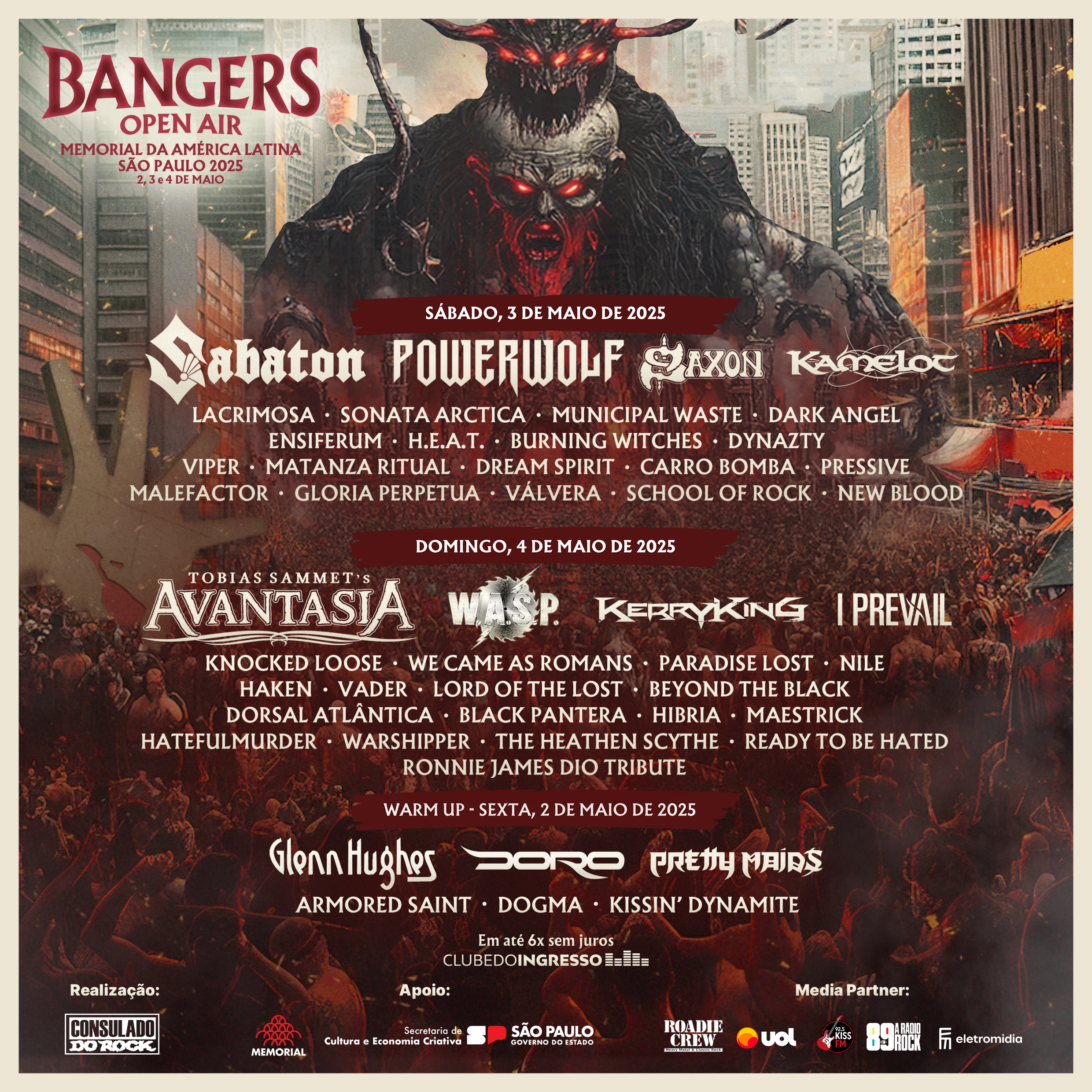 BANGERS OPEN AIR ANUNCIA LINE-UP OFICIAL PARA A EDIÇÃO DE 2025